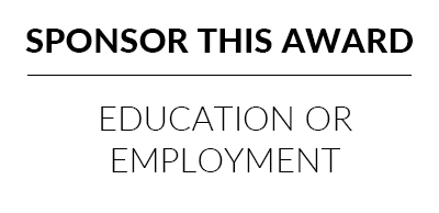 Sponsor the best community group contribution to education or employment award